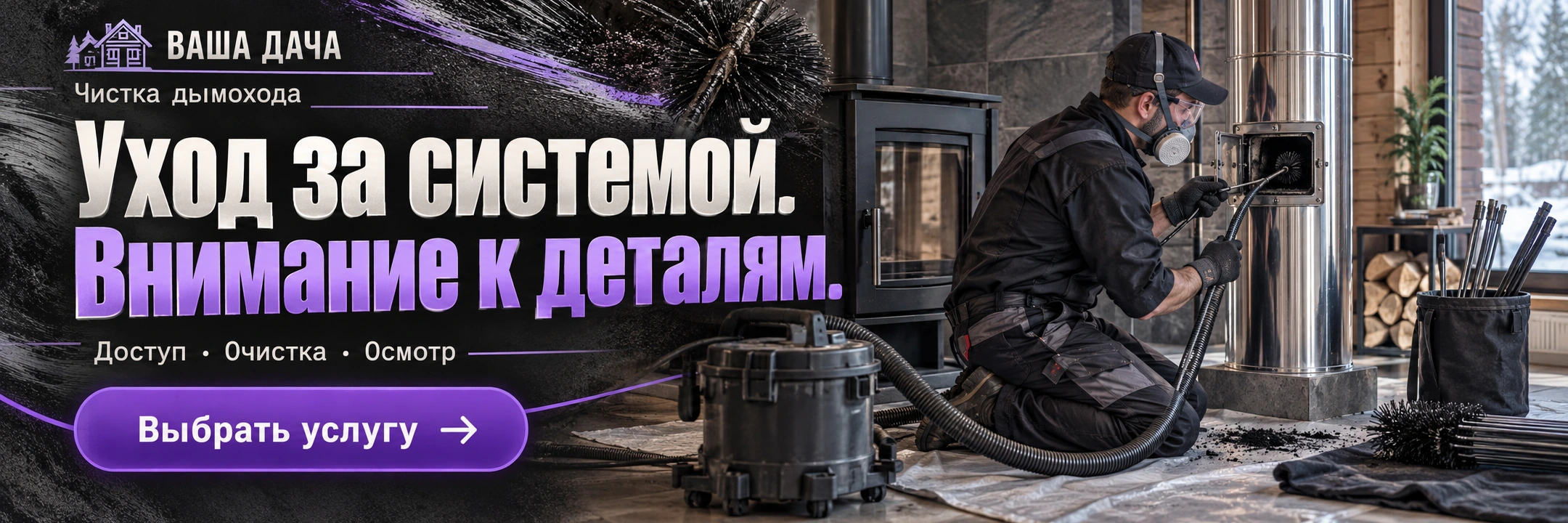 Чистка дымохода