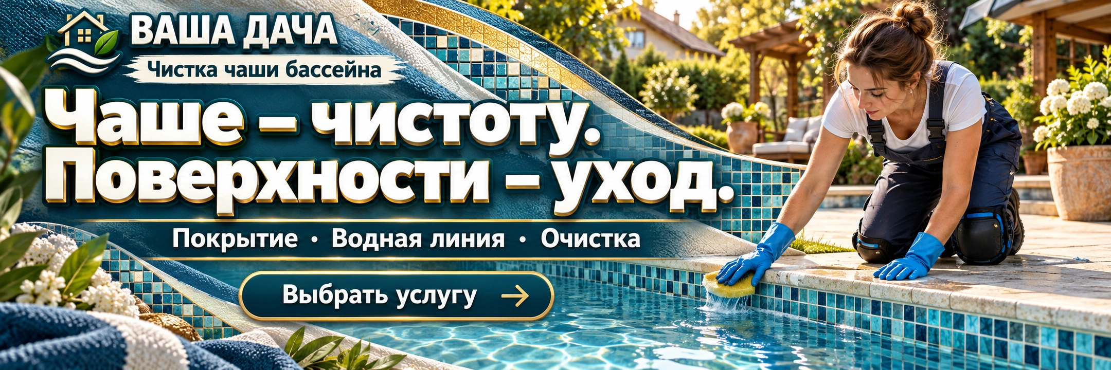 Чистка чаши бассейна