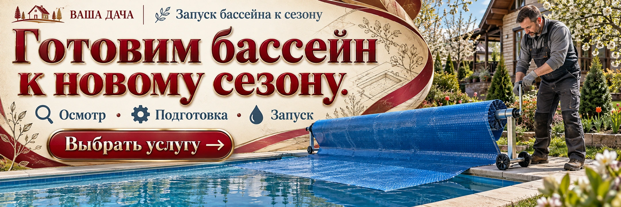Запуск бассейна к сезону