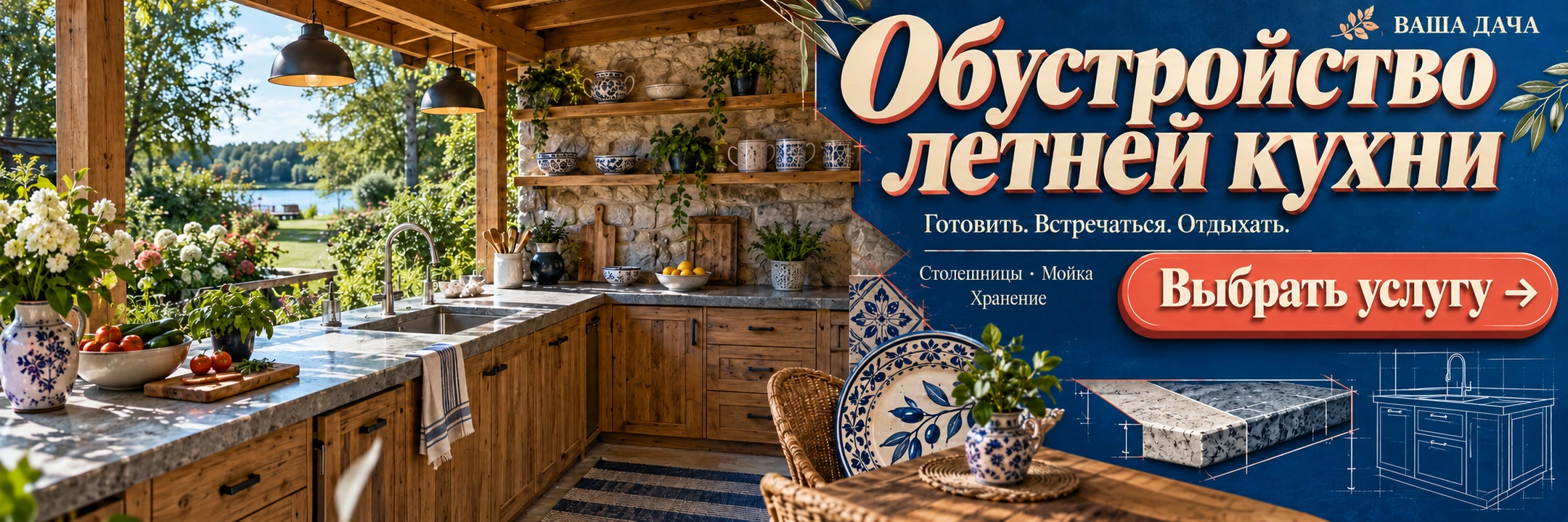 Обустройство летней кухни