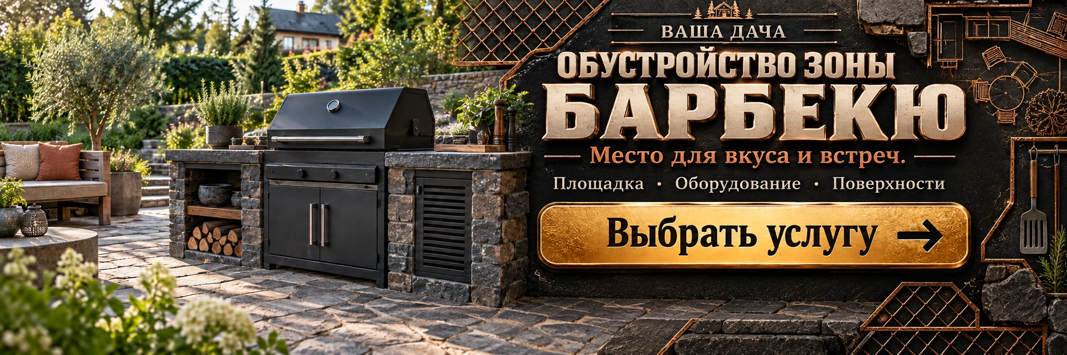 Обустройство зоны барбекю