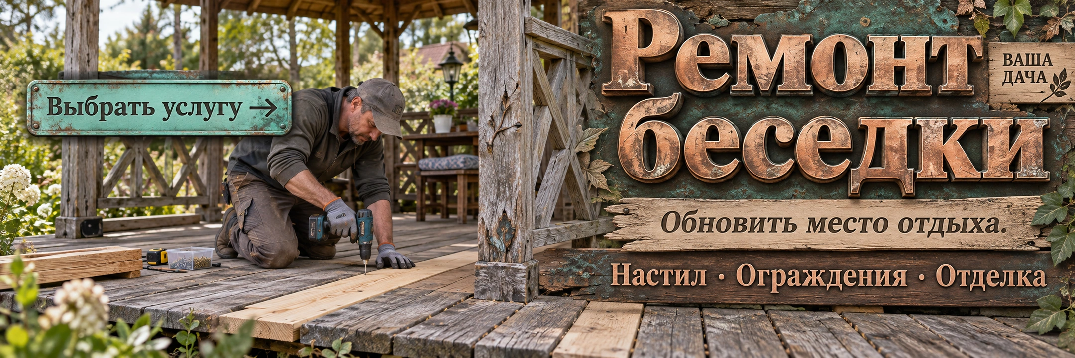 Ремонт беседки