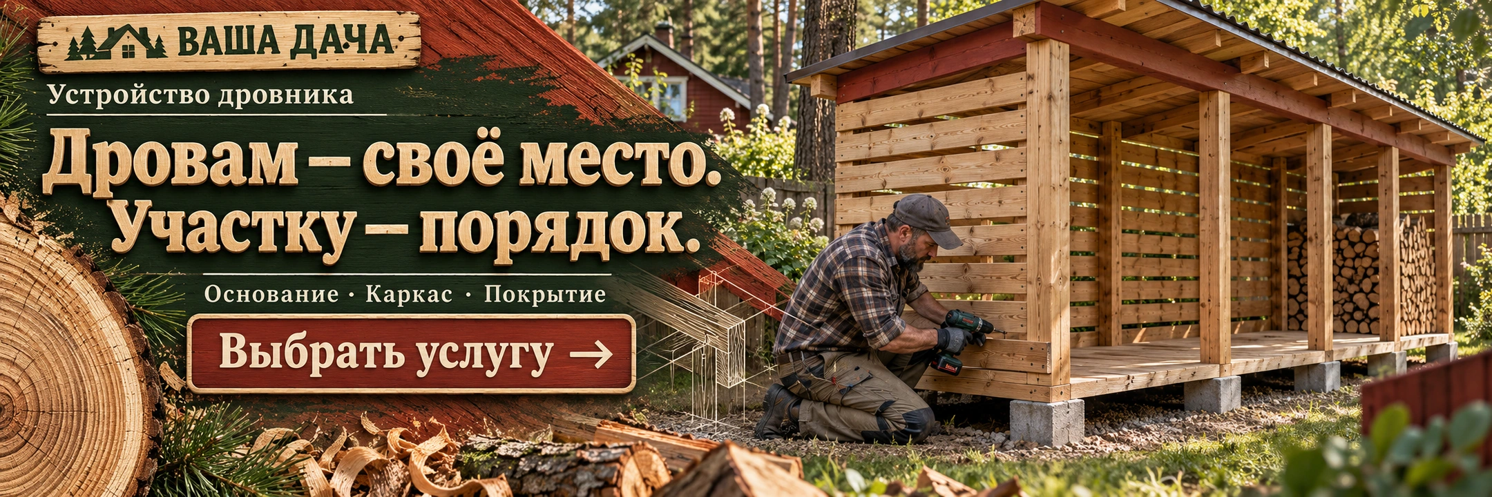 Устройство дровника