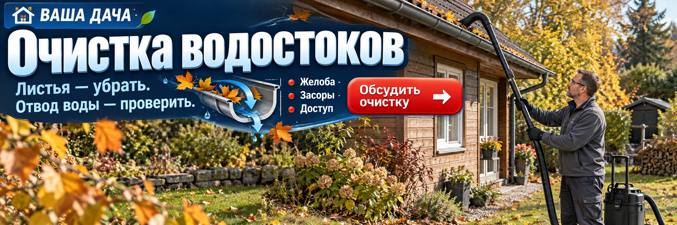 Очистка водостоков