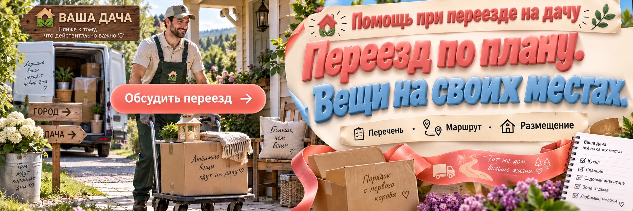 Помощь при переезде на дачу