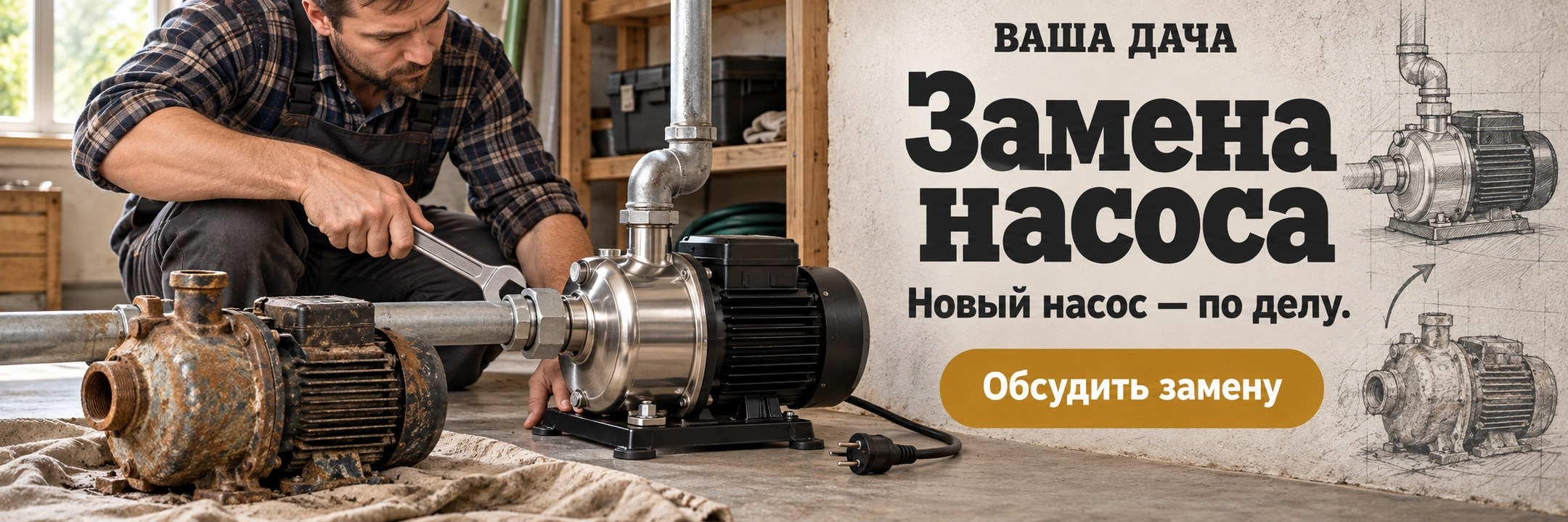 Замена насоса