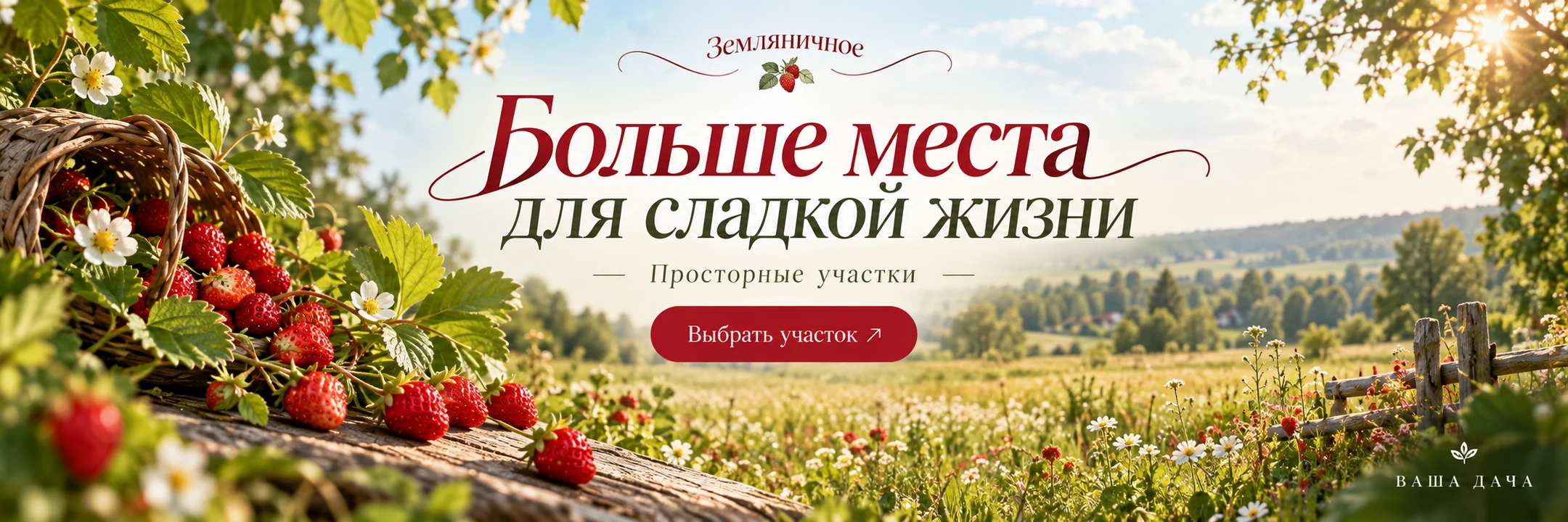 Земляничное · Больше места для сладкой жизни
