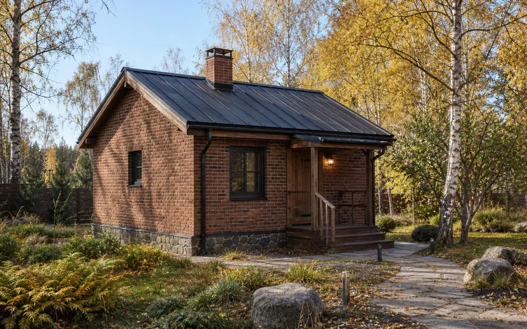 Кирпичная баня «Классика» 5×4 м