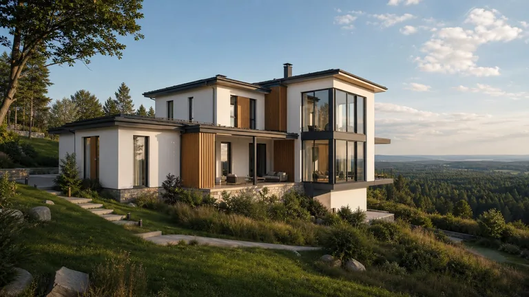 Дом из газобетона «Панорама» 11×10 м