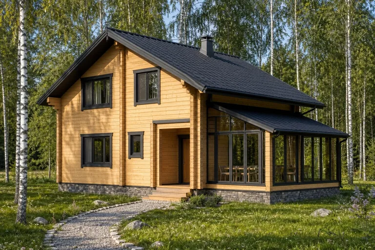 Дом из профилированного бруса «Ладный» 9×8 м