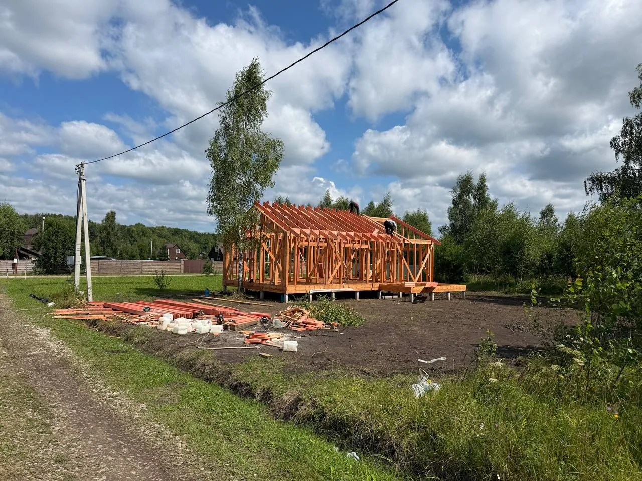 Каркасный дом «ХИТ 95 — Графит» 95 м²: комплектация «Тёплый контур»