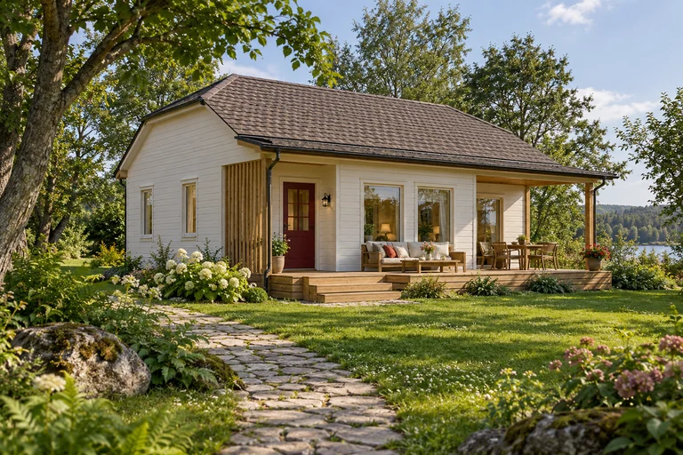 Каркасный дом «Липовый вечер» 6×8 м