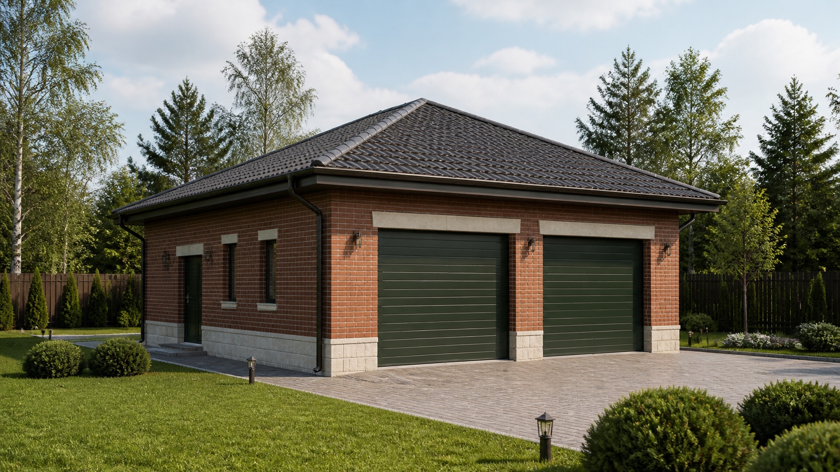 Гараж «Классический проезд» 6×7 м