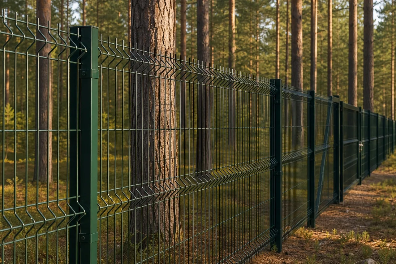 Забор из 3D-панелей «Лесная граница» — 125 пог. м — характерная деталь проекта