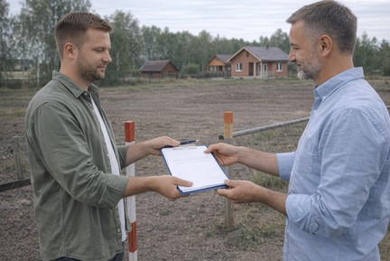 Расписка в получении земельного участка