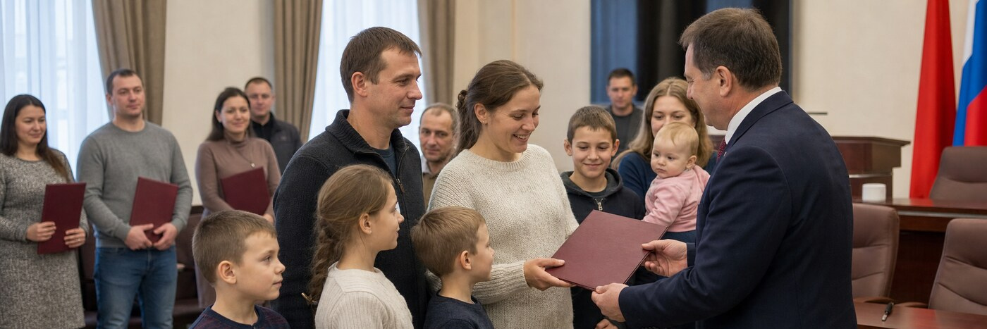 Тридцать многодетных заокских семей получили земельные участки