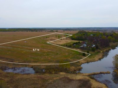 В продаже появился большой участок 6,7 Га в близи деревне Филатово.