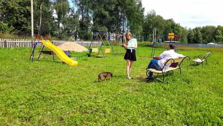 Новая детская площадка в поселке Земляничное